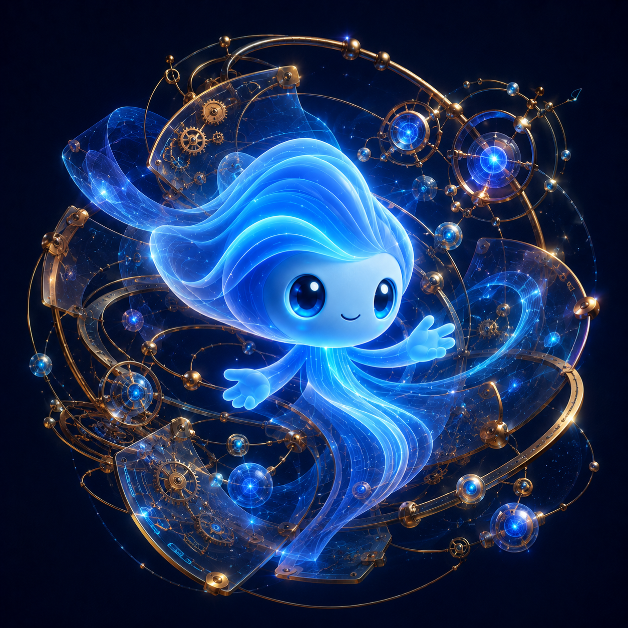 Friendly multidimensional signal avatar representing WaveCodecLLM
